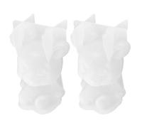 Générique Moule en Silicone Blanc Forme Élan 3d pour Résine Époxy 2pcs Réutilisable Facile à Démouler pour Création D'animaux Décoratifs Maison et École