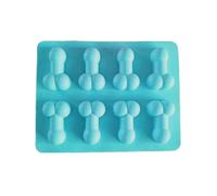 Générique Moule en Silicone de Forme drôle Bac à Glaçons Cadeau Drole 3D Carré Moule à Gelée Au Chocolat Moules, Idee Noel, Fantaisie Moules de Cuisson d'outils pour Anniversaire de Fête (Bleu)