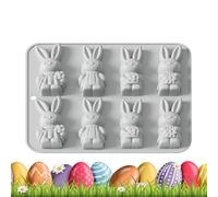 Générique Moule en Silicone en Forme de Lapins - Moule à Fondant antiadhésif,Moules en Silicone Lapin de Pâques | pour la pâtisserie, gâteaux, Biscuits, Desserts, Bonbons, savons, Bougies, Artisanat