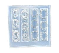 Générique Moule en Silicone Flexible pour Cadre Medusa, décorations d ' Ongles, Outil d ' Artisanat, Accessoires de Fabrication de Bijoux réutilisables, Moule en résine en Silicone