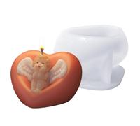 Générique Moule en Silicone pour La Saint-Valentin - Plateau Antiadhésif en formeD'ange en formeDe Cœur, formeDe Cuisson Flexible, Fabricant De Décoration pour Résine, Savon, Chocolat avec À Dém
