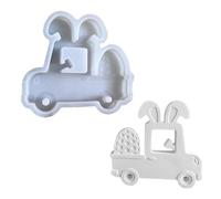 Générique Moule en Silicone pour Œufs De Pâques - Plateau De Moulage Non Collant pour Conception De Voiture, en Plâtre Léger, Outil en Résine De Savon De Bougie De De Soja | Moule Créatif De Décorati