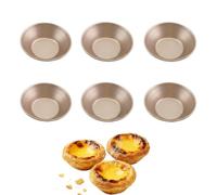 Générique Moule Pasteis de Nata, Moules à Tartelettes Antiadhésifs 8cm | Acier carbone, compatible four et air fryer, mini tourtières réutilisables, lot de moules pâtisserie, démoulage facile
