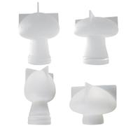 Générique Moule Silicone 4 pcs Forme Champignon - Flexible et Simple à Nettoyer - Accessoires pour Bricolage créatif et décoration Maison en résine époxy