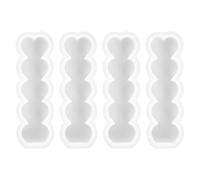 Générique Moule Silicone 4 Pièces de Cœur pour Bougies, Moule à Pâtisserie en Silicone, Résistant et Sûr, pour Saint-valentin, Décoration Mariage et Bricolage Créatif