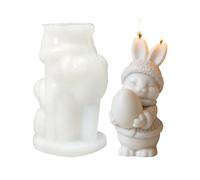 Générique Moule Silicone Lapin de Pâques - Figurine Lapin 3D réutilisable | Moule à Plâtre de Pâques - pour Aromathérapie Décoration Intérieure Coulage de Savon Anniversaire Bureau Pièce