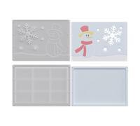 Générique Moule Silicone Porte-Billets,2 Pièces Pochoirs,Flocon Chaussette Bonhomme de Neige Moule à Argent pour Résine | pour Plâtre Résine Argile Fête Anniversaire