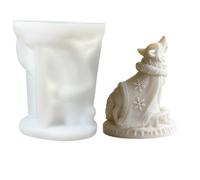 Générique Moule Silicone pour Bougie en Forme de Chien - Moule à Résine Animal 3D | Moules Silicone 3D pour Confiserie & Décoration Intérieure,DIY pour Bougie Savon Gâteau Déco Maison Artisanat Béton