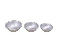Générique Moules à Bombe de Bain Forme Demi-sphère 6 Pièces en Alliage D'aluminium Argentée pour Fabrication de Savonnette et Pudding pour Projets DIY