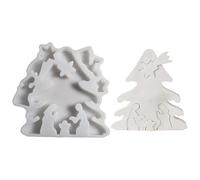 générique Moules à Bougies en Silicone, moules en Forme d'arbre de Noël, Arbre de la Naissance de Jésus 3D, pour Bricolage, Savon, plâtre