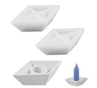 générique Moules à Bougies en Silicone, moules Origami Boat Holder 3D pour Bricolage