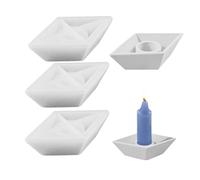 générique Moules à Bougies en Silicone, moules Origami Boat Holder 3D pour Bricolage