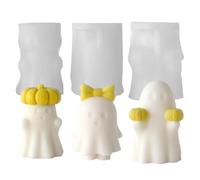 Générique Moules à Bougies Halloween 3 pièces décor Silicone Forme fantôme