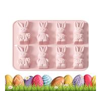 Générique Moules à Chocolat de Pâques,Résistant à la Chaleur Empreinte en Forme de Lapin | Lapin en Silicone - pour gâteaux, glaçons, Bougies, Biscuits, Desserts, Bonbons, travaux manuels, fêtes