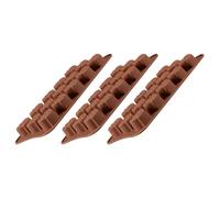 Générique Moules à Chocolat Surface Lisse Antiadhésive en Silicone Lot de 3 Sécurité Cuisson pour Bonbons et Fondants pour Pâtisserie Maison
