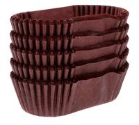 Générique Moules à Cupcakes Ovales en Papier Résistants la Graisse, 1000 Pièces, Couleur Chocolat, pour Cuisson de Muffins et Préparation de Petits Gâteaux
