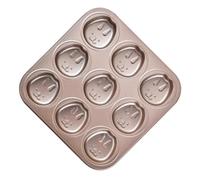 Générique Moules à cupcakes pour la cuisson, réutilisables, 27x27x2,2 cm, plateau porte-cupcakes, moule à muffins, antiadhésif, pour cupcakes, brownies, mini gâteaux, gelée de chocolat