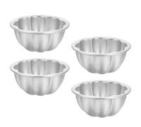 Générique Moules à Gâteau en Alliage D'aluminium 4 Pcs Moules à Tartelettes Miniatures Résistants la Chaleur Multifonction pour Cuisson de Cupcakes et Tartes Adaptés Maison et Pâtisserie