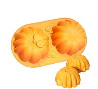 Générique Moules à Gâteau en Silicone - Moules à Fondant en Forme de - Moules à 2 Cavités pour Halloween Desserts d'Automne Chocolat Gourmandises de Fête