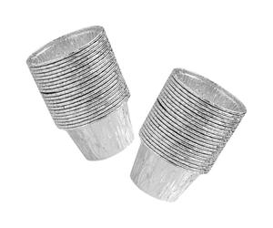 Générique Moules à Mini-tartelettes Lot de 25 Antiadhésifs Conductivité Thermique en Aluminium Argenté pour Cafés et Pâtisseries