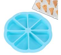 Générique Moules À Pizza En Silicone | 8 cavités triangulaires - Plat Antiadhésif Pour De Maïs,Pour Boulangers Débutants Professionnels Fêtes Vacances Réunions Soirée Familiale Événements