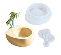 Générique Moules à Résine - Kit Réutilisable de Moulage Arbre Tropical - Moules Coulée Résine Pot À Bougie - pour Bijoux Bol Rangement Décoration Maison Projets Artistiques Adultes