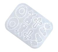 Générique Moules à Résine pour Boucles d'oreilles,Modèle DIY Pâques | Design Lapin Fleur Papillon Œuf en Silicone | pour Femmes Hommes Maison École Cadeau Familial