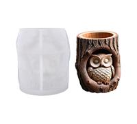 Générique Moules à résine, Souche d'arbre et antiadhésifs réutilisables, Moulage Résine Époxy Adorable, pour Pots de Fleur, Porte-Crayons, bougeoirs, plâtre, Argile et Bricolage