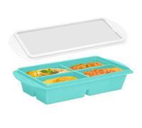 Générique Moules Congélation Soupe en Silicone - 2 Pièces Grands Récipients Alimentaires | à Cubes pour Soupe avec Couvercle - Idéal pour Sauces Bouillons Restes et Préparation de Repas -