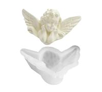 Générique Moules d'ange de plâtre - de Bougie en Forme de cœur réutilisables | de Fabrication de Fondant Ange 3D | Moule de Silicone antiadhésif pour Bougies parfumées, résine, bougi