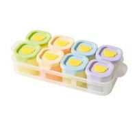 Générique Moules De Congélation | 8 pièces étanches adaptées au micro-ondes avec rangement,Plateaux En Silicone Pour Congélation Alimentaire - Pour Purée Maison, Lait Maternel, Fruits Et Desserts,
