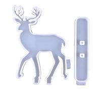 Générique Moules en Résine De Noël | Moule Cerf avec Base | Moules avec Base pour Savon Pâtisserie Bonbons Artisanat Décoration Fête Table Maison