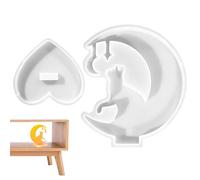 Générique Moules en Silicone de de Lune, Moule en résine de Croissants de Lune |Moules de Moulage époxy de Grands Croissants de Lune,Moules en résine de Lapin et de Lune et de Chat Mignons, moula