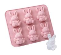 Générique Moules en silicone de Pâques | Moules de Pâques Réutilisables pour Artisanat | Moule lapin de pour muffins et brownies | Pour cupcakes, pâte à modeler, fondant, bonbons, sucre