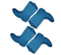 Générique Moules en Silicone Design Unique Lot de 4 Haute Précision pour Porte-clés Bottes Western pour Création et Résine Époxy