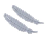 Générique Moules en Silicone Forme Plume Blanc pour Marque-page Lot de 2 Surface Lisse et Facile à Nettoyer, pour Loisirs Créatifs et Fabrication de Bijoux