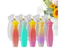Générique Moules en Silicone pour Bougies - Moule en époxy Design étoile avec vœux de Bon augure - Moules pour Bougies - pour Décoration Maison Loisirs Créatifs Savon DIY
