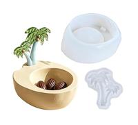 Générique Moules en Silicone pour Résine | Création DIY Arbre Tropical Antiadhésif,Moules Résine Silicone Arbre 3D | pour Bougeoir DIY Loisirs Créatifs Projets Artistiques Anniversaire Fêtes et