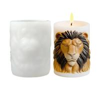 Générique Moules pour Bougies,DIY Flexible Réutilisable Anti-Adhésif - Moules en Résine de Silicone Forme Lion,pour, Savon, Sculpture, Cadeaux De Fête,