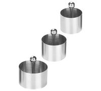 Générique Moules Ronds Ustensiles Cuisine Multifonction pour Plats Froids en Acier Inoxydable Lot de 3 Set de Set de 3 Poussoirs pour Décoration et Dressage, Adaptés pour Salades,