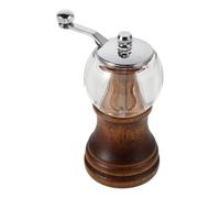 Générique Moulin à Poivre Manuel Mini à Manivelle Cuisine et Barbecue | Acrylique, Bois et Acier Inoxydable, Réglage Fin à Grossier, sans Électricité, Format Portable pour Camping