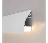 Générique Moulure de corniche Blanche pour intérieur/extérieur, Rail diffuseur LED en Aluminium de 12 m (39,3 pi) à Montage en Surface, éclairage indirect pour la décoration intérieure