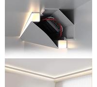 Générique Moulure de corniche en Aluminium pour Rubans LED, diffuseur de plinthe Flexible, Solution d'éclairage décoratif pour la Maison, Disponible en Longueurs de 1 m à 10 m (29,5 pi)