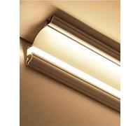 Générique Moulure de Finition pour Ruban LED, profilé de corniche de 15 m pour Plafond/Sol/Mur, diffuseur pour escalier et terrasse, système de Dissimulation de câbles, décoration intérieure élégante