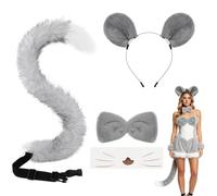 Générique Mouse Ear And Tail Set, Mouse Ear Headband Soft And Lightweight