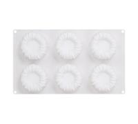 Générique Mousse Mold, Small 6-Cavity French Style Lace Mooncake Moulds | Silicone Chocolate , Molds for Bakers Parents Hobbyists Beginners Professionals Party Home Apartment Kitchen School