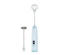 Générique Mousseur à lait portatif sans fil, for le Camping, fouet œufs, café, mélangeur de boissons, machine mousse(Light Blue)