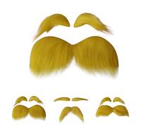 Générique moustaches à coller - Accessoires d'Halloween - Moustache à coller - Faux sourcils et verres - Barbe à coller - Pour Halloween, Noël, anniversaire