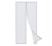 Générique Moustiquaire Porte Fenêtre Magnétique Sans Perçage Fermeture Automatique Maille Résistante Anti Déchirure Lavable Installation en Quelques Minutes (225x210cm(88x82inch),Blanc)
