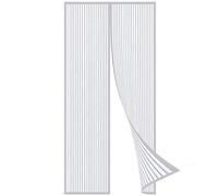 Générique Moustiquaire Porte Fenêtre Magnétique Sans Perçage Fermeture Automatique Maille Résistante Anti Déchirure Lavable Installation en Quelques Minutes (215x185cm(84x72inch),Blanc)
